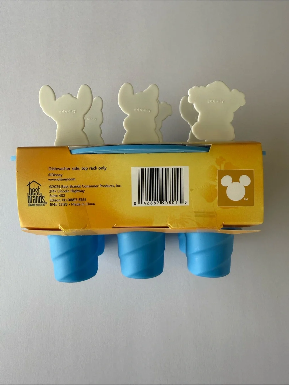 Disney Blue Stitch Silicone Popsicle Maker Set with Character Handles